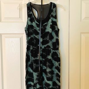 Kensie Green & Black Mini Dress